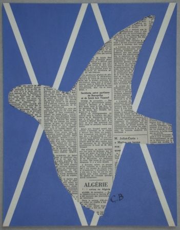 Serigrafia Braque - Papier collé pour XXe Siècle - 1955