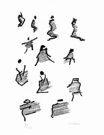 Litografia Michaux - Par la voie des rythmes