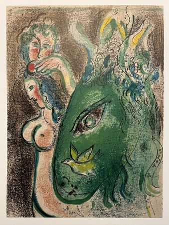 Litografia Chagall - PARADIS (Paradise). Lithographie originale pour DESSINS POUR LA BIBLE (1960)