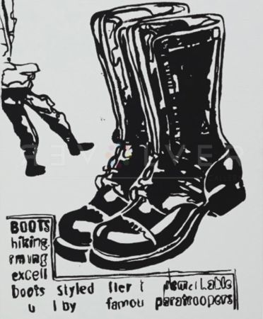 Serigrafia Warhol - Paratrooper Boots Positive