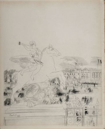 Incisione Dufy - Paris 1937 : Mes Champs-Elysées, 1937