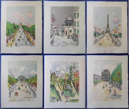 Litografia Utrillo - Paris Capitale (10 lithographies)