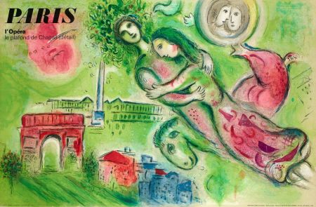 Litografia Chagall - Paris L'Opera le Plafond de Chagall