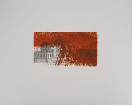 Incisione Rainer - Paris, Louvre en orange