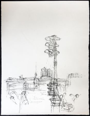 Litografia Giacometti - Paris Sans Fin. 75ème planche (1961). 1964. Tirage à part à 20 ex.