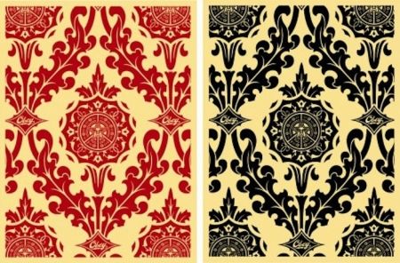 Serigrafia Fairey - Parlor Pattern Set (Cream and Red & Cream and Black) 