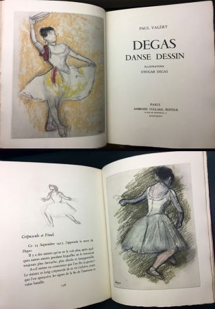 Libro Illustrato Degas - Paul Valéry : DEGAS DANSE DESSIN. 26 gravures en couleurs (Vollard, Paris 1936).