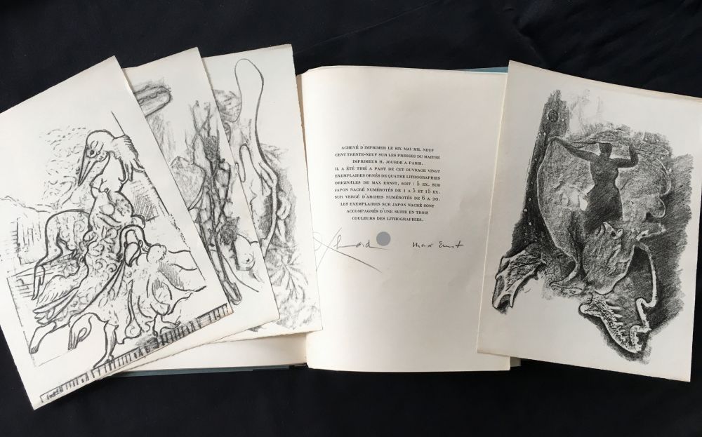 Libro Illustrato Ernst - Paul Éluard : CHANSON COMPLÈTE. Avec 4 Lithographies de Max Ernst (1939)