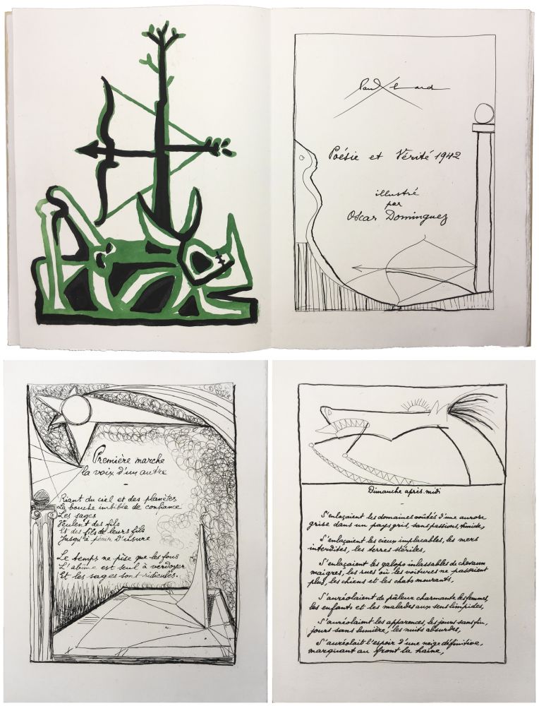 Libro Illustrato Dominguez - Paul Éluard : POÉSIE ET VÉRITÉ 1942. 31 gravures originales (1947).