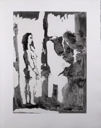 Acquatinta Picasso - Peintre et modèle aux cheveux longs, 1966 - A fantastic original etching (Aquatint) by the Master!