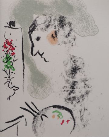 Litografia Chagall - Peintre à la palette