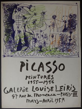 Litografia Picasso - Peintures - Galerie Leiris 1957