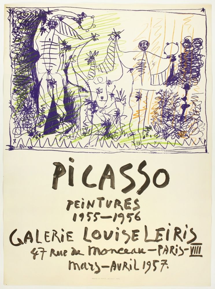 Litografia Picasso - Peintures 1955 - 1956 (Galerie Louise Leiris)