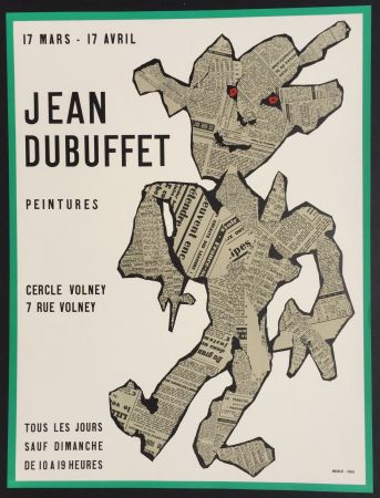 Litografia Dubuffet - Peintures, Cercle Volney