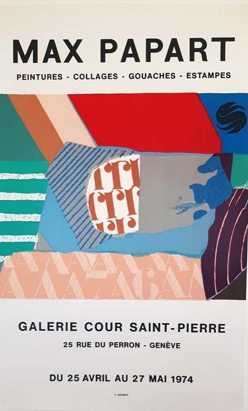 Litografia Papart - Peintures Collages  Gouaches  Estampes Galerie Cour St Pierre