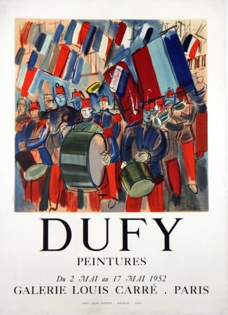 Litografia Dufy - Peintures Galerie Louis Carré  Mai 1952