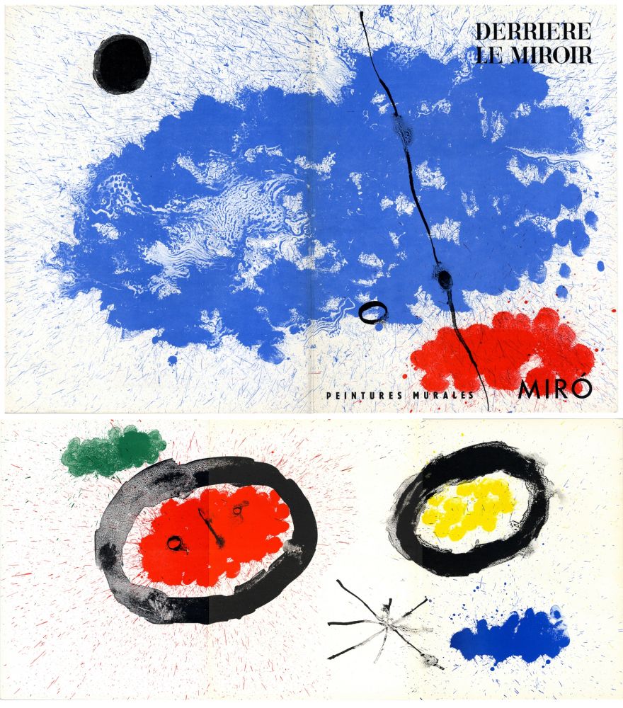 Litografia Miró - PEINTURES MURALES DE MIRO. DERRIÈRE LE MIROIR n° 128. Juin 1961.