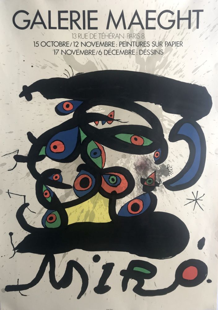 Manifesti Miró - Peintures sur papier et dessins / Galerie Maeght