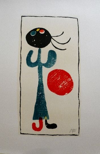 Litografia Miró - Personnage