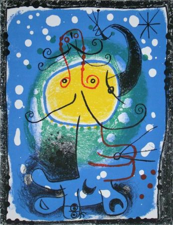 Litografia Miró - Personnage