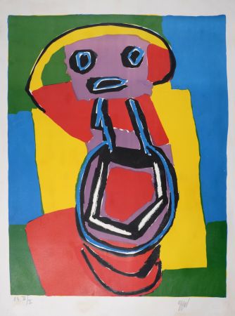 Litografia Appel - Personnage, 1969 - Hand-signed