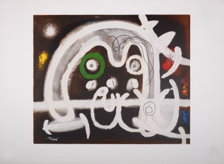 Litografia Miró (After) - Personnage et Oiseau, 1984 - Limited Edition!