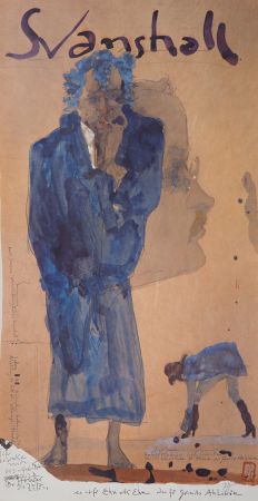 Libro Illustrato Janssen - Personnages expressionnistes en bleu