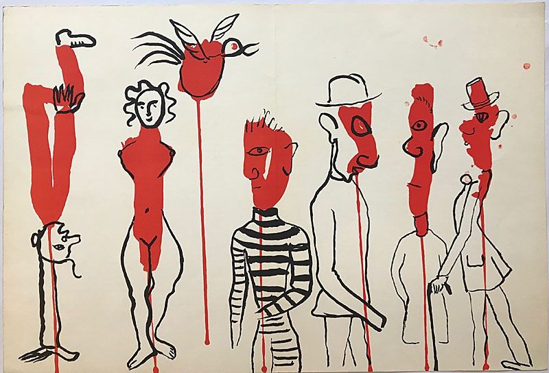 Litografia Calder - Personnages II (1966)
