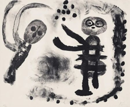 Litografia Miró - Petite fille au bois