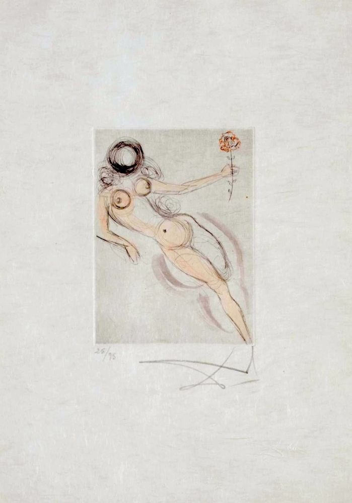 Incisione Dali - Petites Nus (Ronsard) H