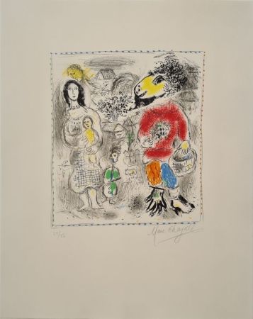 Litografia Chagall - Petits paysans II 