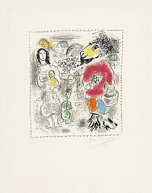 Litografia Chagall - Petits paysans II (Kleinbauern II)