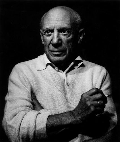 Fotografie Clergue - Picasso con un cigarro