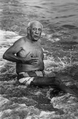 Fotografie Clergue - Picasso en la playa I
