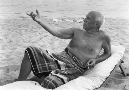 Fotografie Clergue - Picasso en la playa II