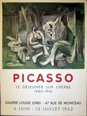 Litografia Picasso - Picasso, Le Dejeuner sur L'Herbe, Galerie Louise Leiris