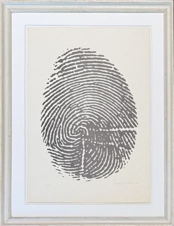 Non Tecnico Manzoni - Piero Manzoni (1933-1963) - Left thumbprint - Photolithograph on paper - 1960