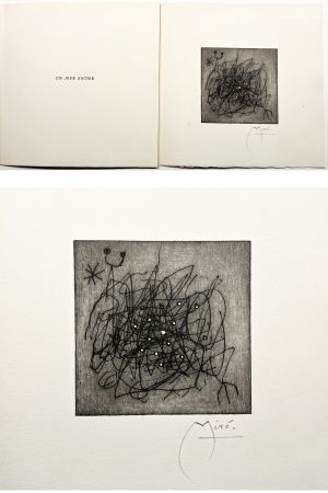 Libro Illustrato Miró - Pierre-André Benoit : UN JOUR ENTIER. Avec une gravure originale signée.