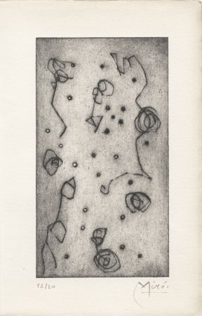 Libro Illustrato Miró - Pierre André Benoit : CHEMIN FAISANT. Gravure sur celluloïd signée (José Corti, 1961)