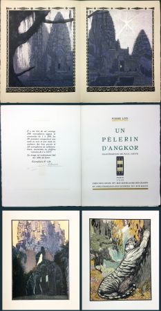 Libro Illustrato Jouve - Pierre Loti: UN PÉLERIN D'ANGKOR. Illustration de Paul Jouve gravées par F.-L. Schmied (1930)..‎ 