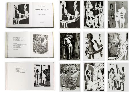 Libro Illustrato Picasso - Pierre Reverdy : SABLE MOUVANT. 10 aquatintes originales (1966).