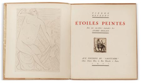 Libro Illustrato Derain - Pierre Reverdy :  ÉTOILES PEINTES. Avec une eau-forte originale de André Derain (1921)