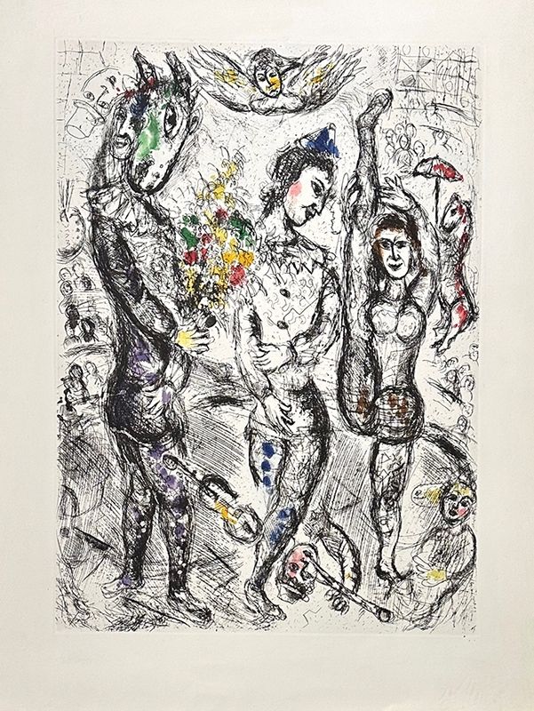 Incisione Chagall - Pierrot