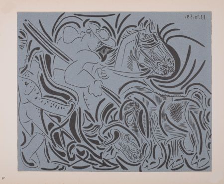 Linoincisione Picasso - Pique, 1962