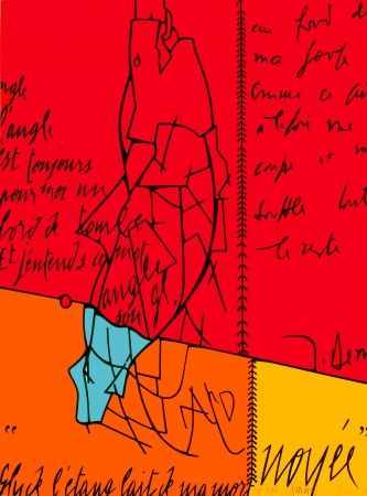 Litografia Adami - Placard Derrida