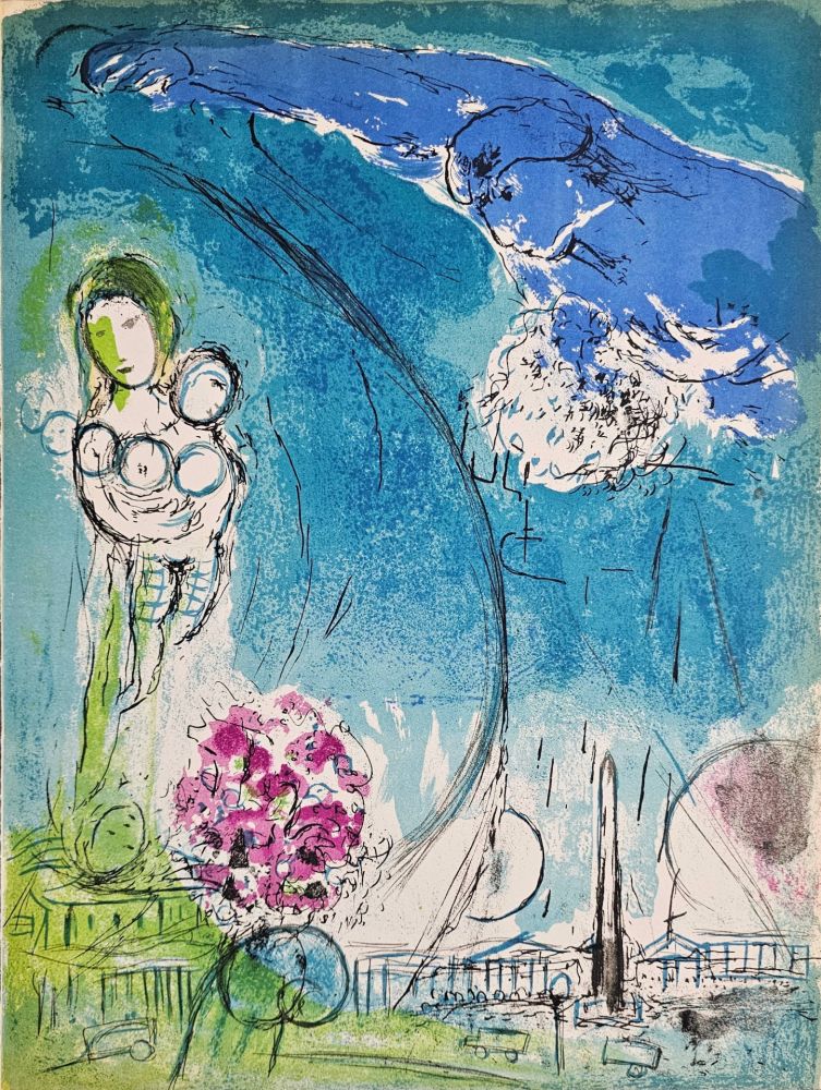 Litografia Chagall - Place de la Concorde