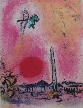 Litografia Chagall - Place de la Concorde