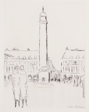 Incisione Van Dongen - Place Vendôme 