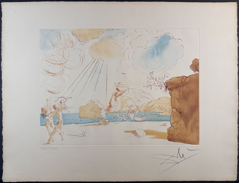 Incisione Dali - Plage de Cadaques