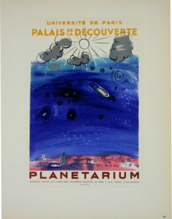 Litografia Dufy - Planétarium  1956